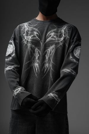 Malevolent Body - Waffle Fabric Full Sleeve T-shirt