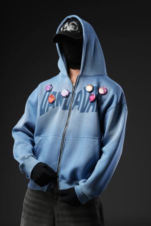 Maniacs - Blue washed Jacket (Badges Included)