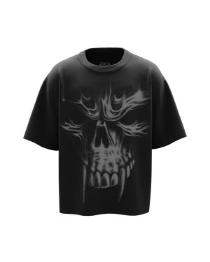 Black Punisher Boxy Oversized Tshirt