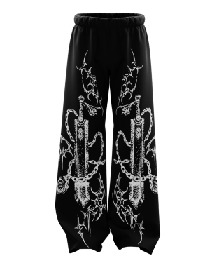 Black Toji Straight Fit Baggy Pants