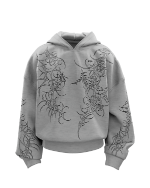 Grey Reaven Boxy Oversized Hoodie