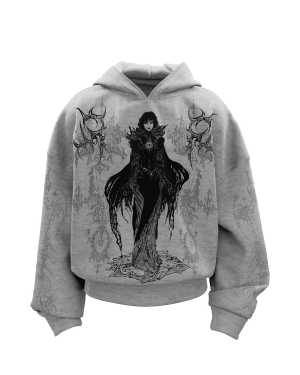 Occula Grey Boxy Oversized Hoodie