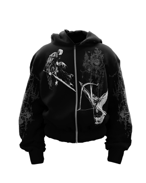 Perish Black Unisex Zipper Hoodie