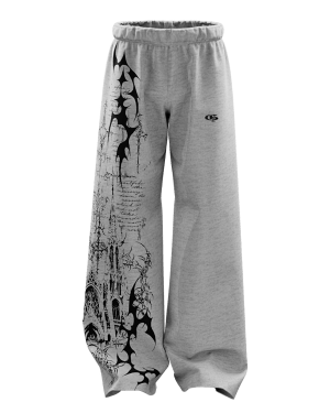 Scripture Grey Unisex Straight Fit Baggy Pants