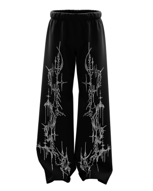 Sigilborn Black Unisex Straight Fit Baggy Pants